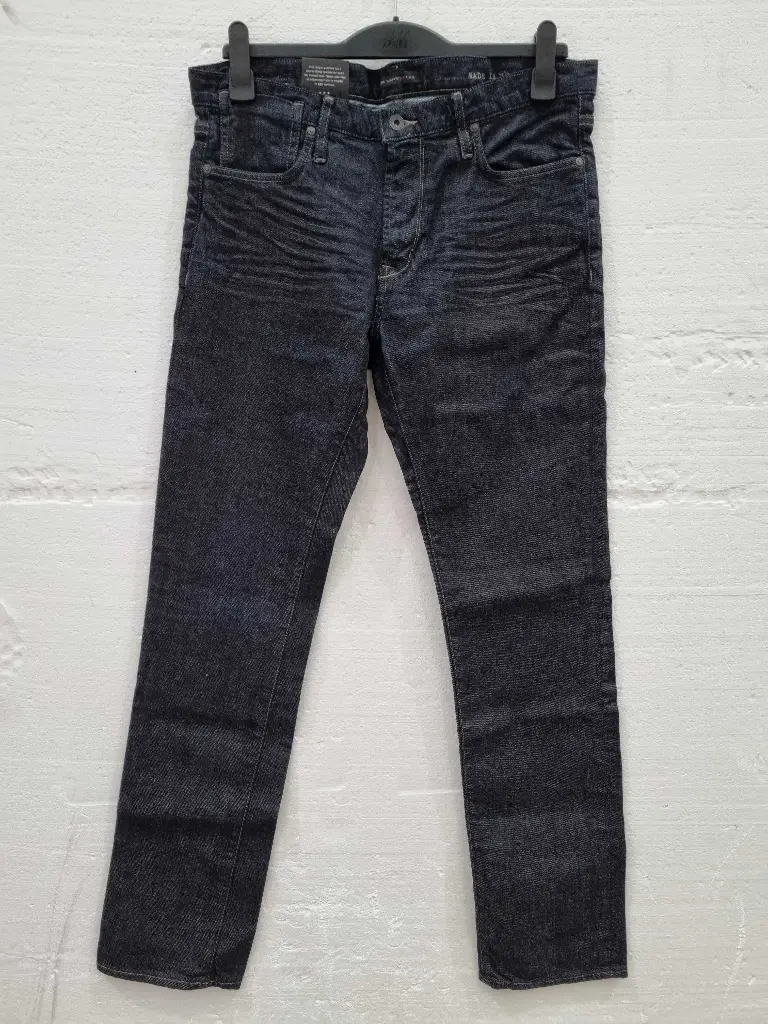 John Varvatos Dark Blue Straight Stretch Jeans  Size: 34