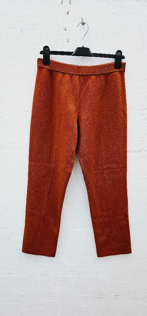 Theory Rust Empire Wool Pull On Trousers  Size: 6