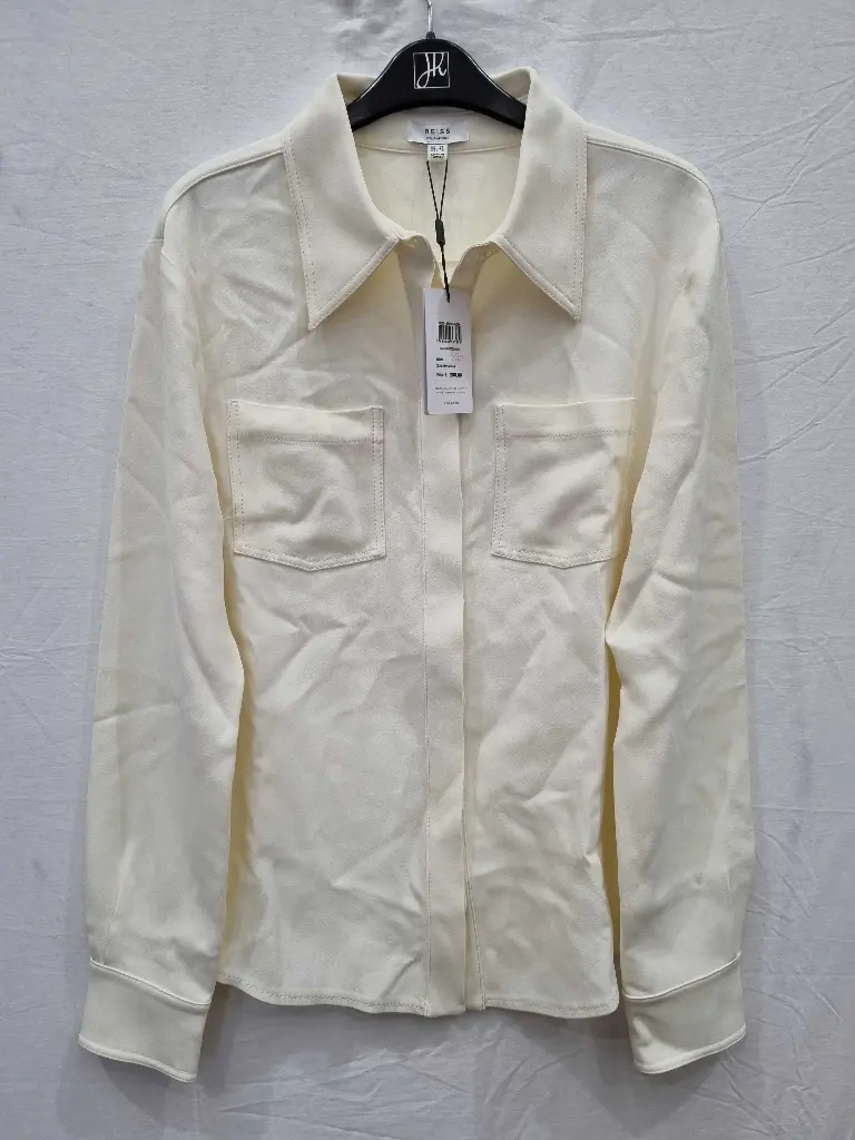 Reiss - White Natalia Fitted Shirt  Size: Uk 14