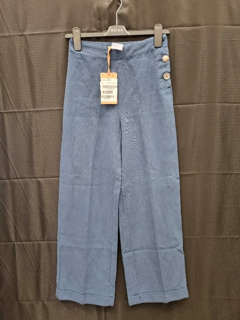 Max&Co. - Dark Blue Ornato Wide Leg Trousers  Size: Uk 6