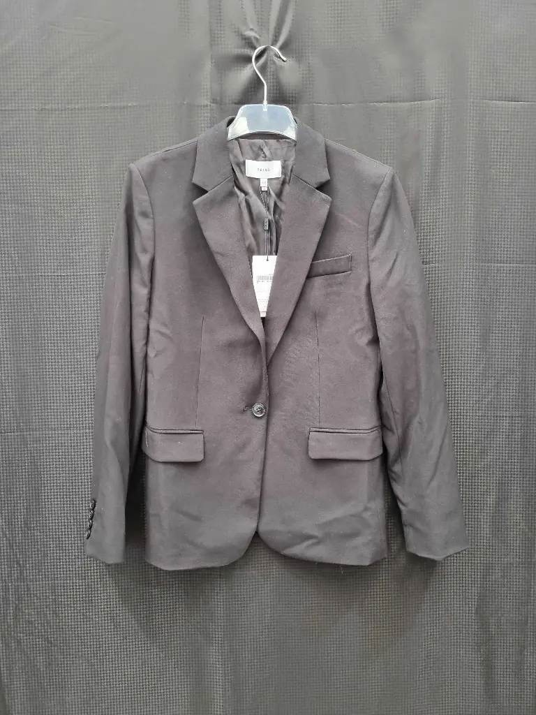 Reiss Black Jess Single Breasted Blazer Size: Uk 10