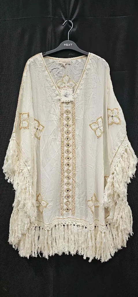 Pranella - Lombok Kaftan Ecru - Cream Size: One Size