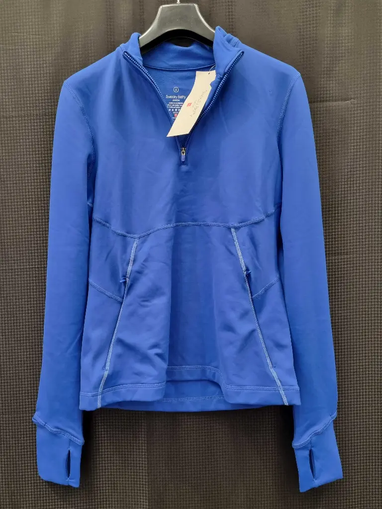 Sweaty Betty - Therma Boost Running Half Zip - Lightning Blue Size: Small