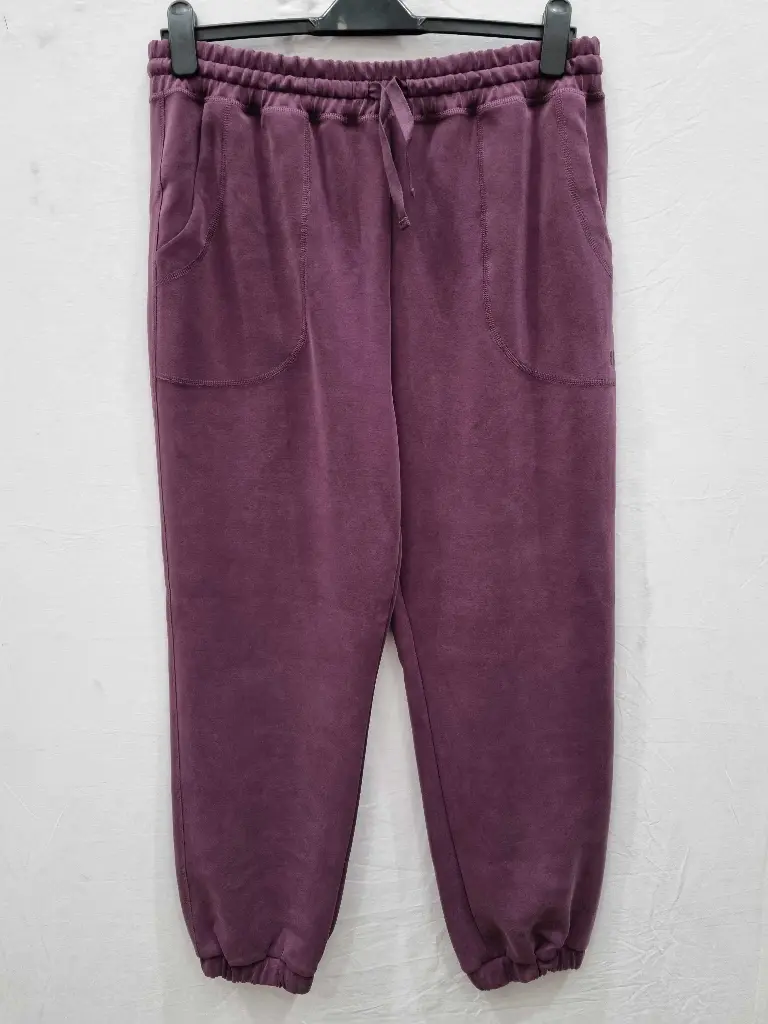 Sweaty Betty - Sand Wash Cuffed Trouser-Cherry Purple Size: Xlarge