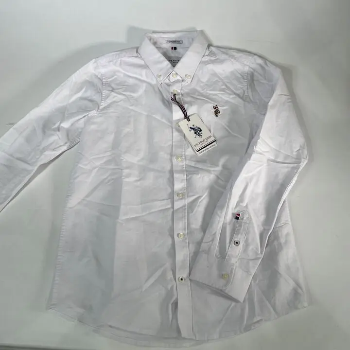 U.S. Polo Assn.-White-Boy'S Oxford Ls Shirt Size: 12/13 Years