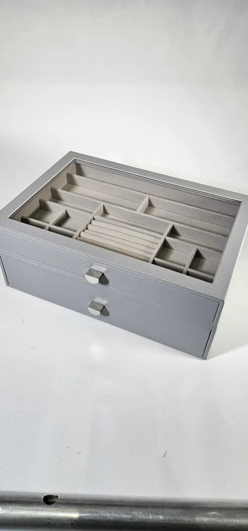 Stackers - Pebble Grey Supersize Jewellery Box - Set Of 2 (With Drawers) - Grey Size: Large