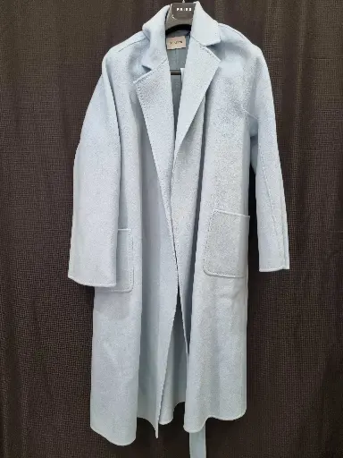 [VF5178] No Eleven - Seafoam Cashmere Blend Wrap Coat Size: Xlarge
